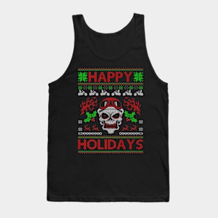 Biker Skull Christmas Tank Top